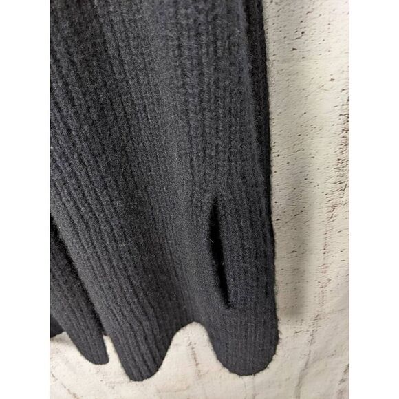 Vince Black Yak Wool Blend Knitted Open Front Cardigan w Pockets Size M Medium - Picture 2 of 9